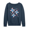 thumbnail image 1 of Instant Message - Americana Pinwheels - Women's Lightweight French Terry Long Sleeve Shirt, 1 of 6