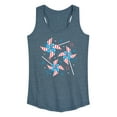 thumbnail image 1 of Instant Message - Americana Pinwheels - Women's Racerback Tank Top, 1 of 6