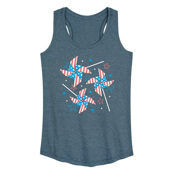 Instant Message - Americana Pinwheels - Women's Racerback Tank Top