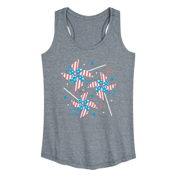 Instant Message - Americana Pinwheels - Women's Racerback Tank Top