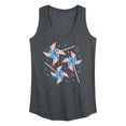 thumbnail image 1 of Instant Message - Americana Pinwheels - Women's Racerback Tank Top, 1 of 6