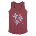 thumbnail image 1 of Instant Message - Americana Pinwheels - Women's Racerback Tank Top, 1 of 6