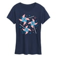 thumbnail image 1 of Instant Message - Americana Pinwheels - Women's Short Sleeve Graphic T-Shirt, 1 of 6