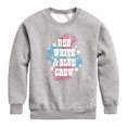 thumbnail image 1 of Instant Message - Americana - Red, White, & Blue Crew - Fireworks - Toddler & Youth Crewneck Fleece Sweatshirt, 1 of 6
