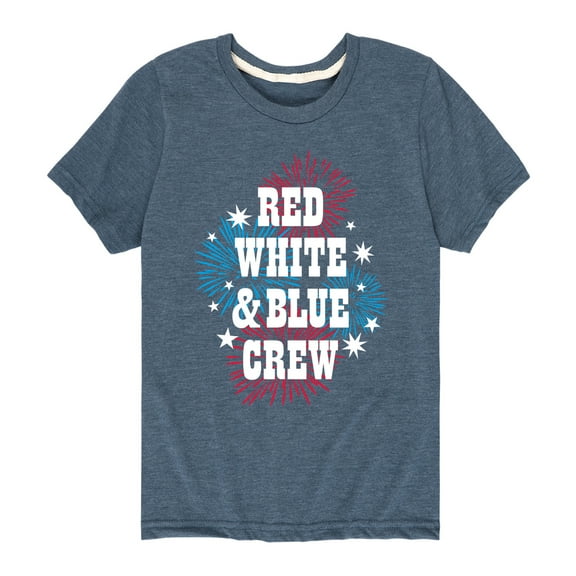 Instant Message - Americana - Red, White, & Blue Crew - Fireworks - Toddler & Youth Short Sleeve Graphic T-Shirt