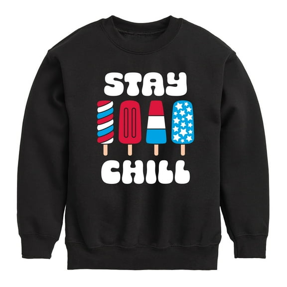 Instant Message - Americana - Stay Chill Patriotic Popsicles - Toddler & Youth Crewneck Fleece Sweatshirt