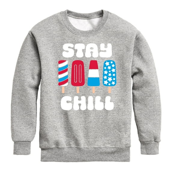 Instant Message - Americana - Stay Chill Patriotic Popsicles - Toddler & Youth Crewneck Fleece Sweatshirt
