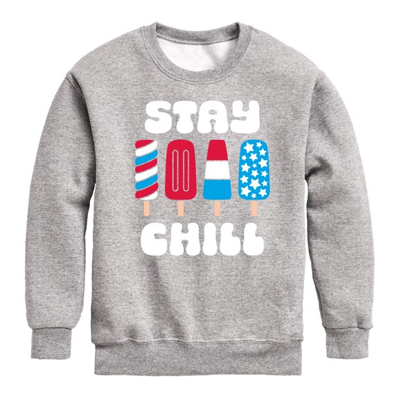 Instant Message - Americana - Stay Chill Patriotic Popsicles - Toddler & Youth Crewneck Fleece Sweatshirt