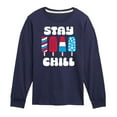 thumbnail image 1 of Instant Message - Americana - Stay Chill Patriotic Popsicles - Toddler & Youth Long Sleeve Graphic T-Shirt, 1 of 6