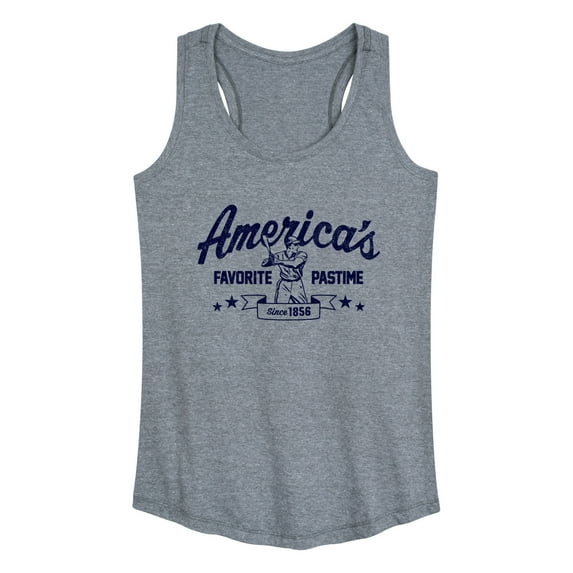Instant Message - Americas Favorite Pastime - Women's Racerback Tank Top
