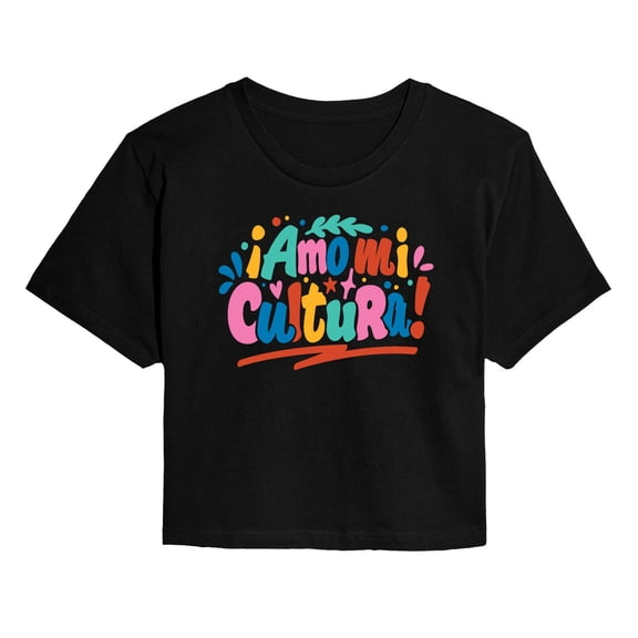 Instant Message - Amo Mi Cultura Cropped Graphic T-Shirt