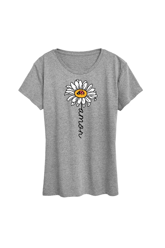 - Amor Daisy Ladybug - Women's Short Sleeve Graphic T-Shirt