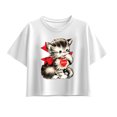 thumbnail image 1 of Instant Message - Amore Valentines Kitten - Youth Girls Boxy T-Shirt, 1 of 5