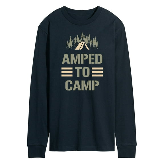 Instant Message - Amped To Camp - Men's Long Sleeve T-Shirt