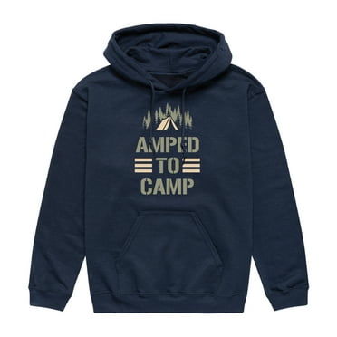 Instant Message - Amped To Camp - Men's Pullover Hooded Fleece Sweatshirt