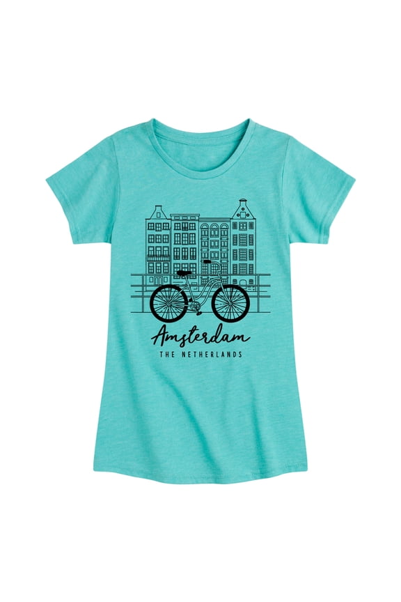 - Amsterdam - Youth Girls Fitted Short Sleeve T-Shirt