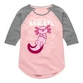 thumbnail image 1 of Instant Message - Anatomy Of An Axolotl - Toddler And Youth Girls Raglan Graphic T-Shirt, 1 of 6