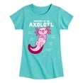 thumbnail image 1 of Instant Message - Anatomy Of An Axolotl - Toddler And Youth Girls Short Sleeve Graphic T-Shirt, 1 of 6