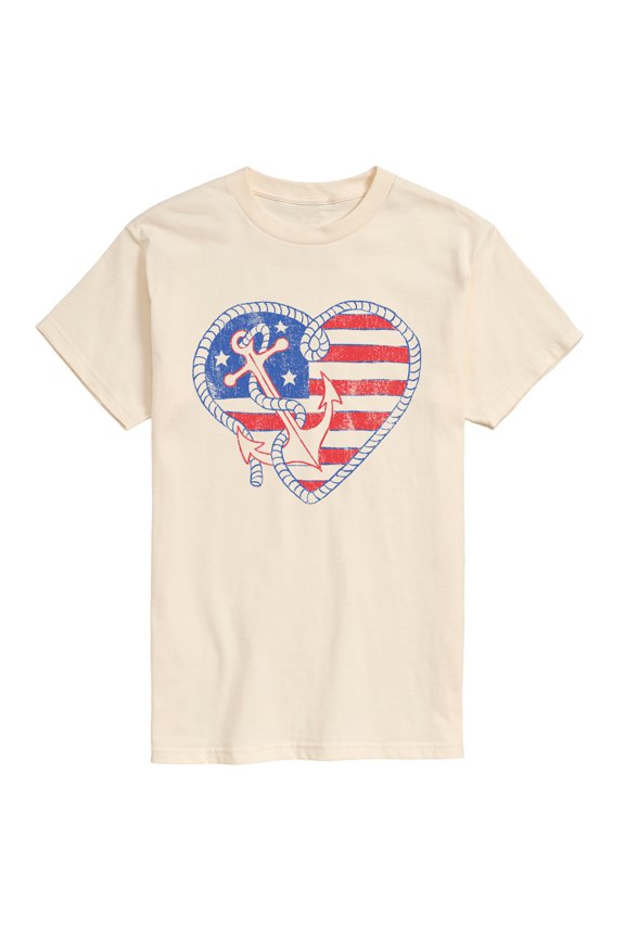 - Anchor Heart - Men's Short Sleeve Graphic T-Shirt