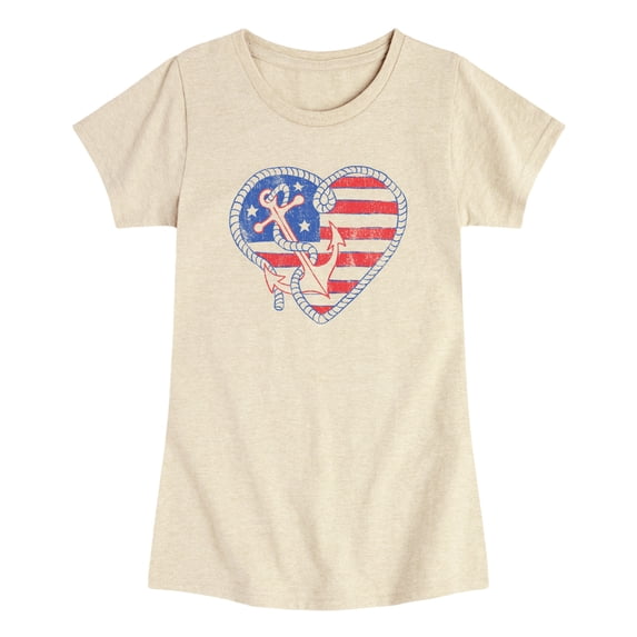 Instant Message - Anchor Heart Toddler Short Sleeve Graphic T-Shirt