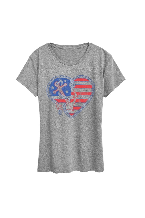 - Anchor Heart - Women's Short Sleeve Graphic T-Shirt