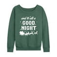 thumbnail image 1 of Instant Message - And To All A Good Night Christmas - Women's Lightweight French Terry Long Sleeve Shirt, 1 of 6
