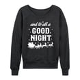thumbnail image 1 of Instant Message - And To All A Good Night Christmas - Women's Lightweight French Terry Long Sleeve Shirt, 1 of 6