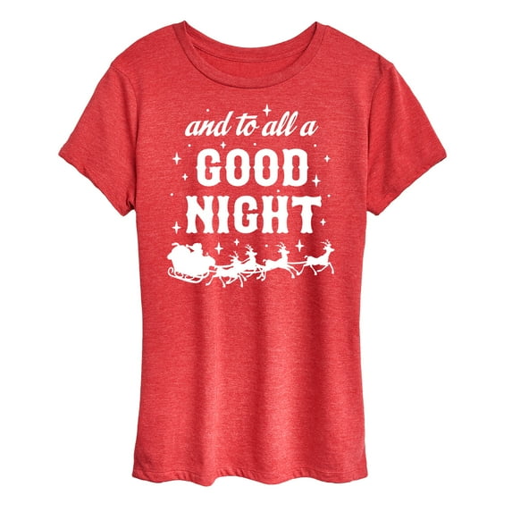 Instant Message - And To All A Good Night Christmas - Women's Short Sleeve Graphic T-Shirt