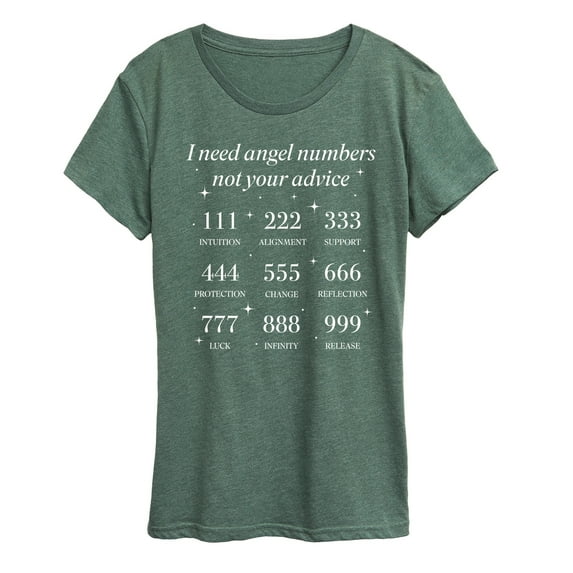 Instant Message - Angel Numbers Not Advice - Women's Short Sleeve Graphic T-Shirt