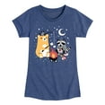 thumbnail image 1 of Instant Message - Animal Friendly Campfire - Toddler & Youth Girls Short Sleeve Graphic T-Shirt, 1 of 6
