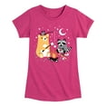 thumbnail image 1 of Instant Message - Animal Friendly Campfire - Toddler & Youth Girls Short Sleeve Graphic T-Shirt, 1 of 6