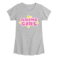 thumbnail image 1 of Instant Message - Anime Girl Fitted Short Sleeve Graphic T-Shirt, 1 of 5