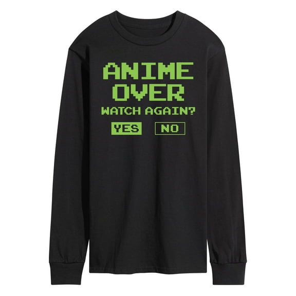 Instant Message - Anime Over Yes No - Men's Long Sleeve Graphic T-Shirt