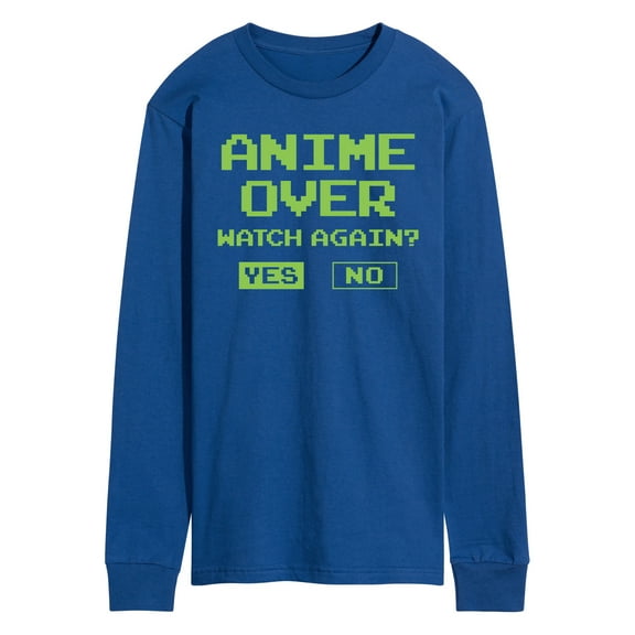 Instant Message - Anime Over Yes No - Men's Long Sleeve Graphic T-Shirt