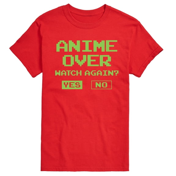 Instant Message - Anime Over Yes No - Men's Short Sleeve Graphic T-Shirt