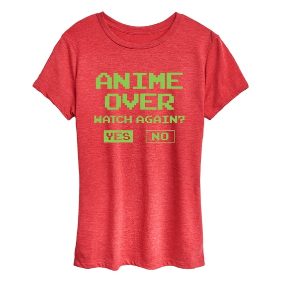 Instant Message - Anime Over Yes No - Women's Short Sleeve Graphic T-Shirt