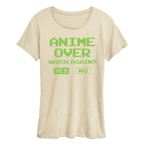 Instant Message - Anime Over Yes No - Women's Short Sleeve Graphic T-Shirt
