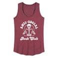 thumbnail image 1 of Instant Message - Anti Social Book Club Skeleton - Women's Racerback Tank Top, 1 of 6