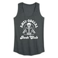 thumbnail image 1 of Instant Message - Anti Social Book Club Skeleton - Women's Racerback Tank Top, 1 of 6