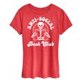 thumbnail image 1 of Instant Message - Anti Social Book Club Skeleton - Women's Short Sleeve Graphic T-Shirt, 1 of 6