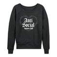 thumbnail image 1 of Instant Message - Anti Social Moms Club - Women's Lightweight French Terry Long Sleeve Shirt, 1 of 6