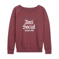 thumbnail image 1 of Instant Message - Anti Social Moms Club - Women's Lightweight French Terry Long Sleeve Shirt, 1 of 6