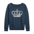 thumbnail image 1 of Instant Message - Antique Crown - Women's Lightweight French Terry Long Sleeve Shirt, 1 of 5