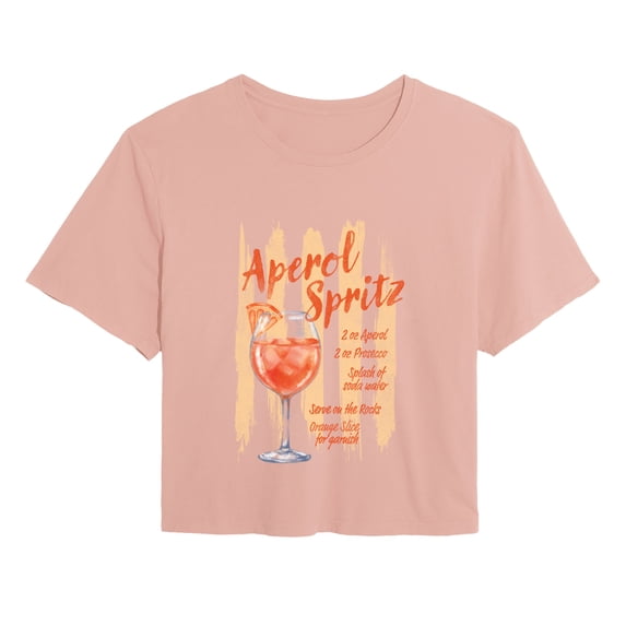 Instant Message - Aperol Spritz Cropped Graphic T-Shirt