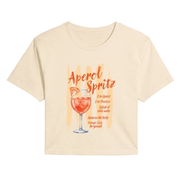 Instant Message - Aperol Spritz Cropped Graphic T-Shirt