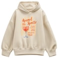 thumbnail image 1 of Instant Message - Aperol Spritz Oversized Fleece Hoodie Sweatshirt, 1 of 4