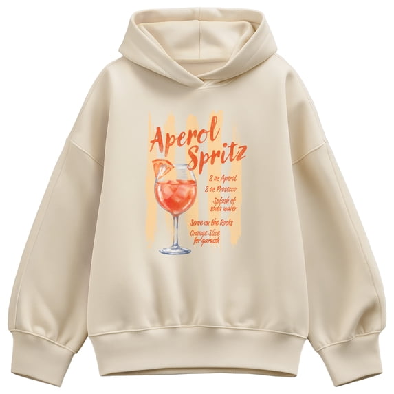 Instant Message - Aperol Spritz Oversized Fleece Hoodie Sweatshirt