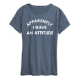 thumbnail image 1 of Instant Message - Apparently I Have an Attitude Short Sleeve Graphic T-Shirt, 1 of 5