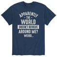 thumbnail image 1 of Instant Message - Apparently World Revolve Around Me - Men's Short Sleeve Graphic T-Shirt, 1 of 5