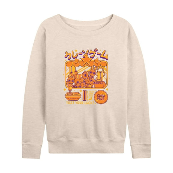 Instant Message - Arcade Claw Machine - Women's French Terry Pullover Long Sleeve Shirt